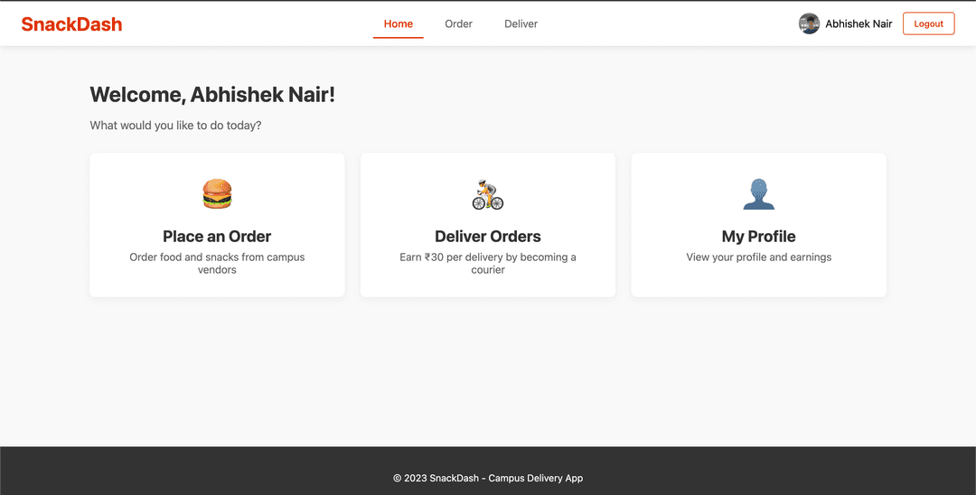 SnackDash - Food Delivery